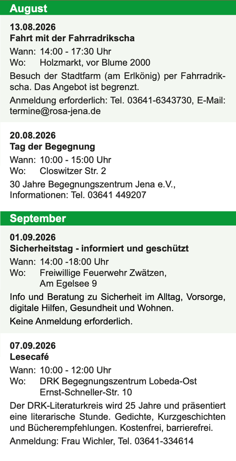 Seniorenangebote